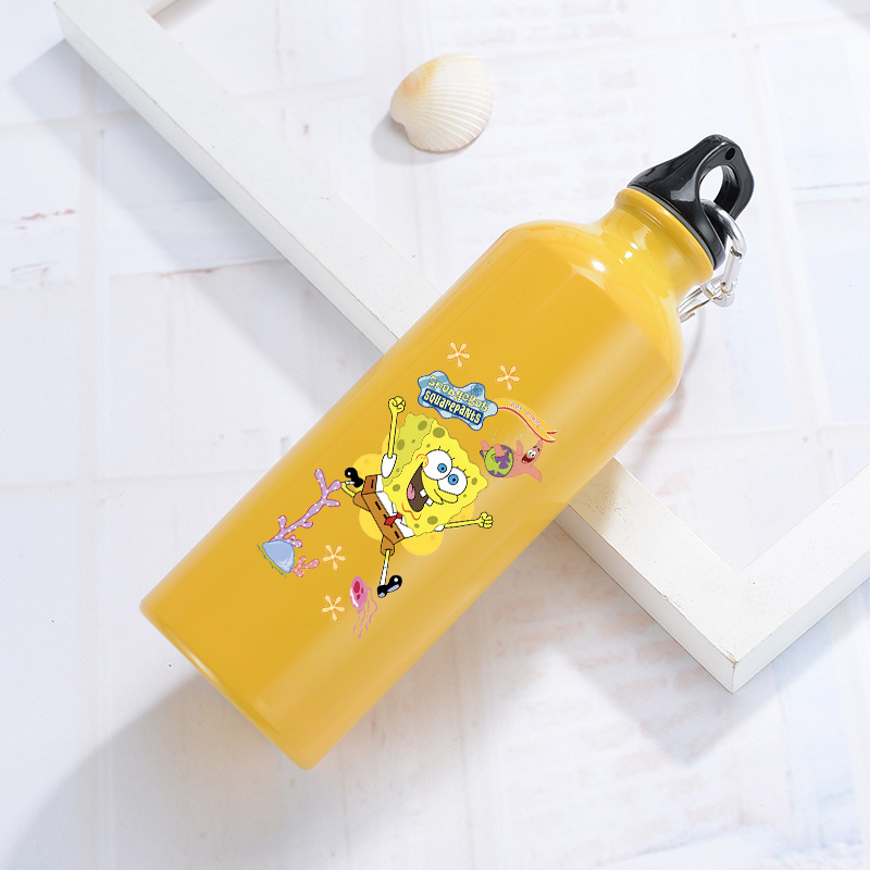 Camping Cooking Tin - Botol Air Aluminium SpongeBob untuk Olahraga