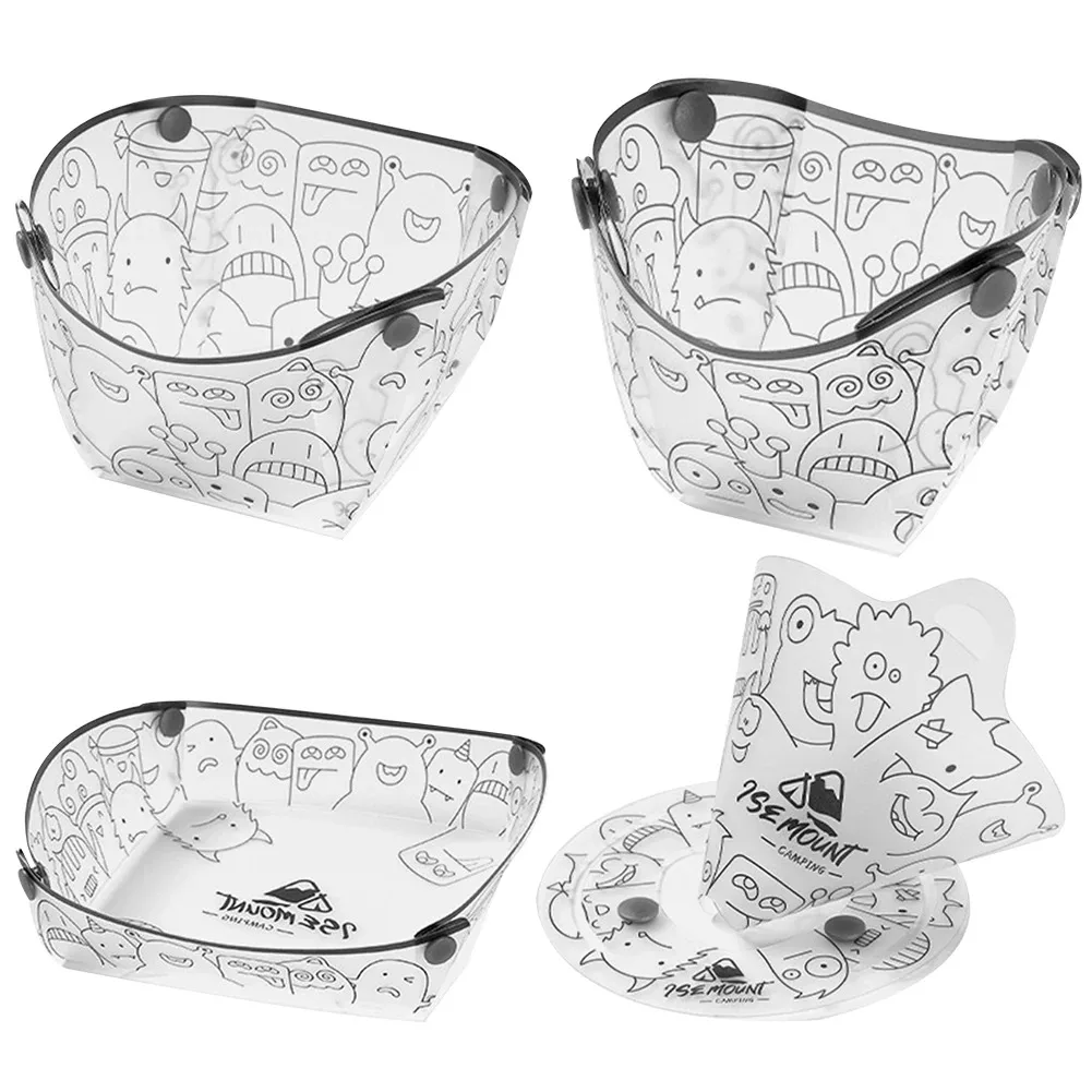 Camping Cooking Tray - PP alat makan lipat portabel, Set