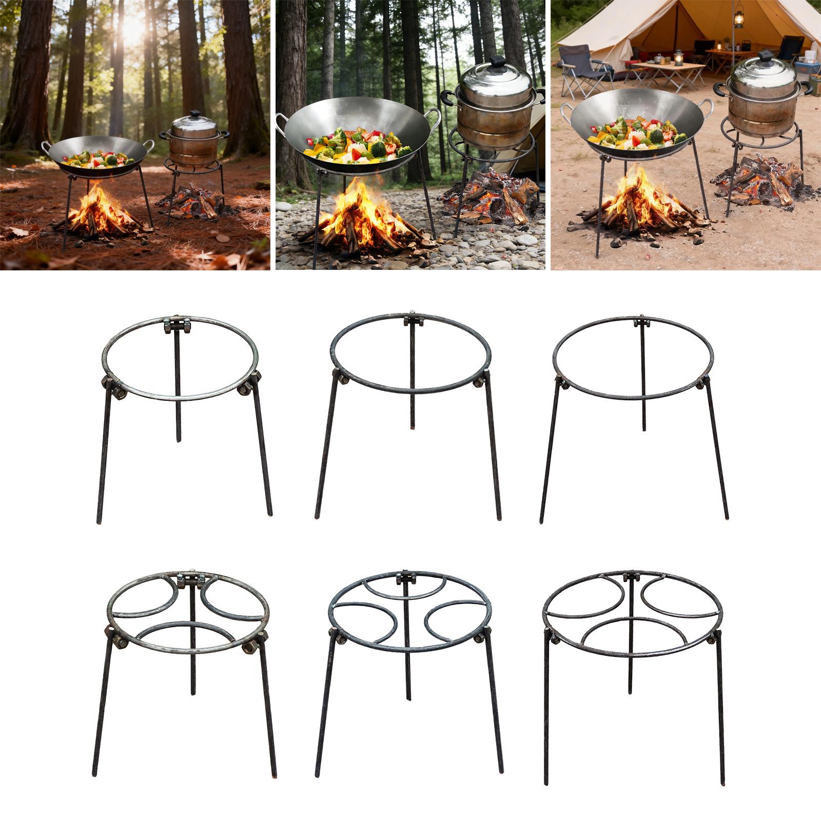 Camping Cooking Dutch Oven - Tripod Api Unggun, Penyangga Wok Multifungsi