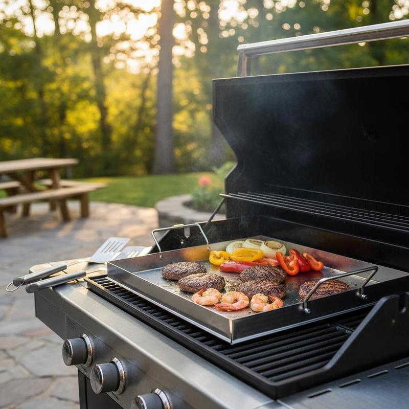 Camping Cooking Tray - Wajan Panggang Datar Universal 18x16 Inci