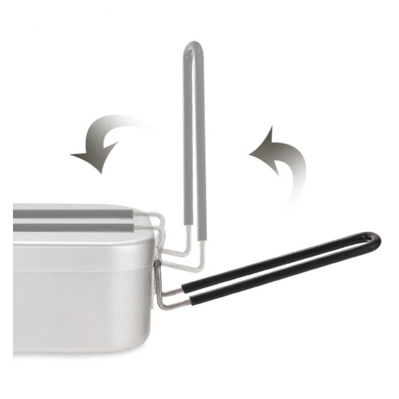 Camping Cooking Tray - 800/1400ML Kotak Makan Siang Aluminium Peralatan