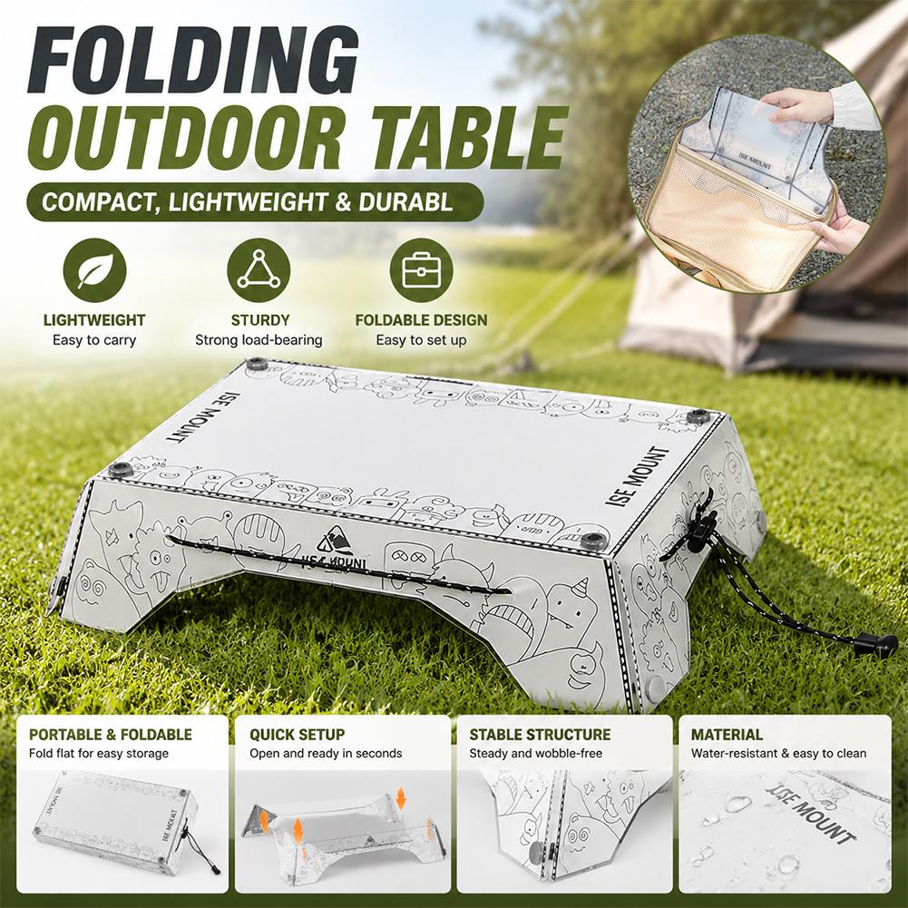 Camping Cooking Tray - Meja Lipat Portabel Multifungsi PP Ringan