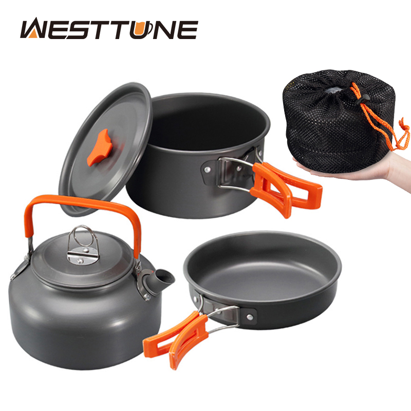 Camping Cooking Meat - WESTTUNE Peralatan Masak Berkemah Kit Aluminium