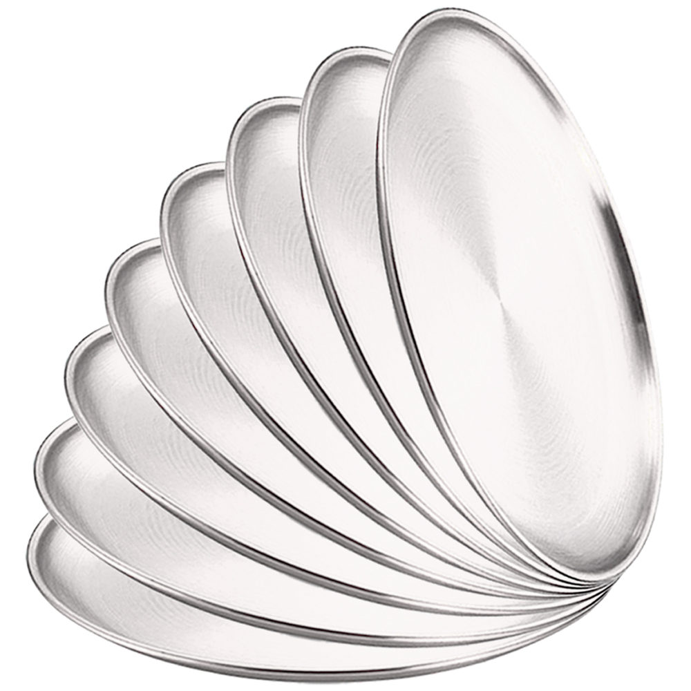 Camping Cooking Tray - 8 Buah Piring Makan Logam Baja