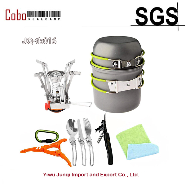 Camping Cooking Pot Tripod - 12-17 Buah Peralatan Masak Berkemah Kompor