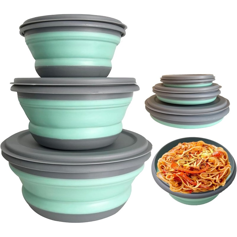 Camping Cooking Tray - Set Kotak Makan Siang Lipat Silikon