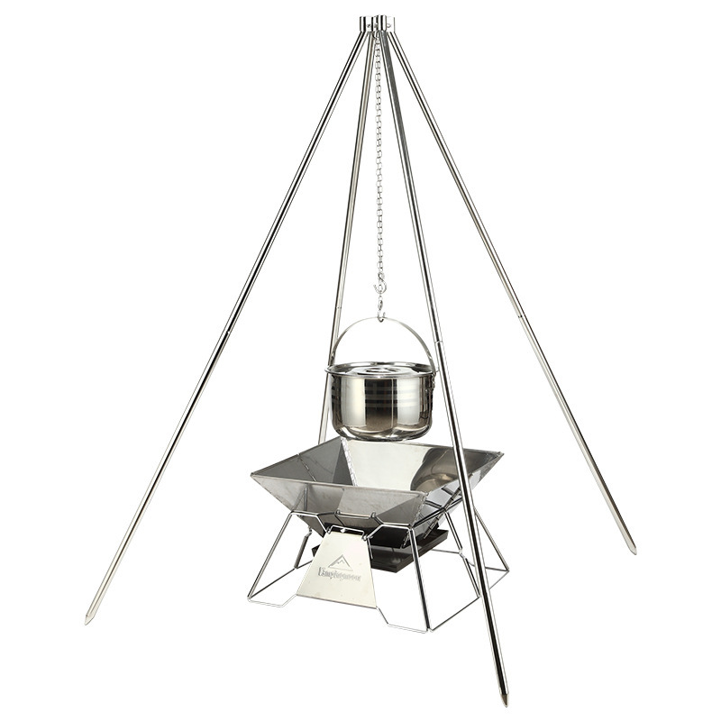 Camping Cooking Dutch Oven - Tripod Camping dari Baja Anti Karat