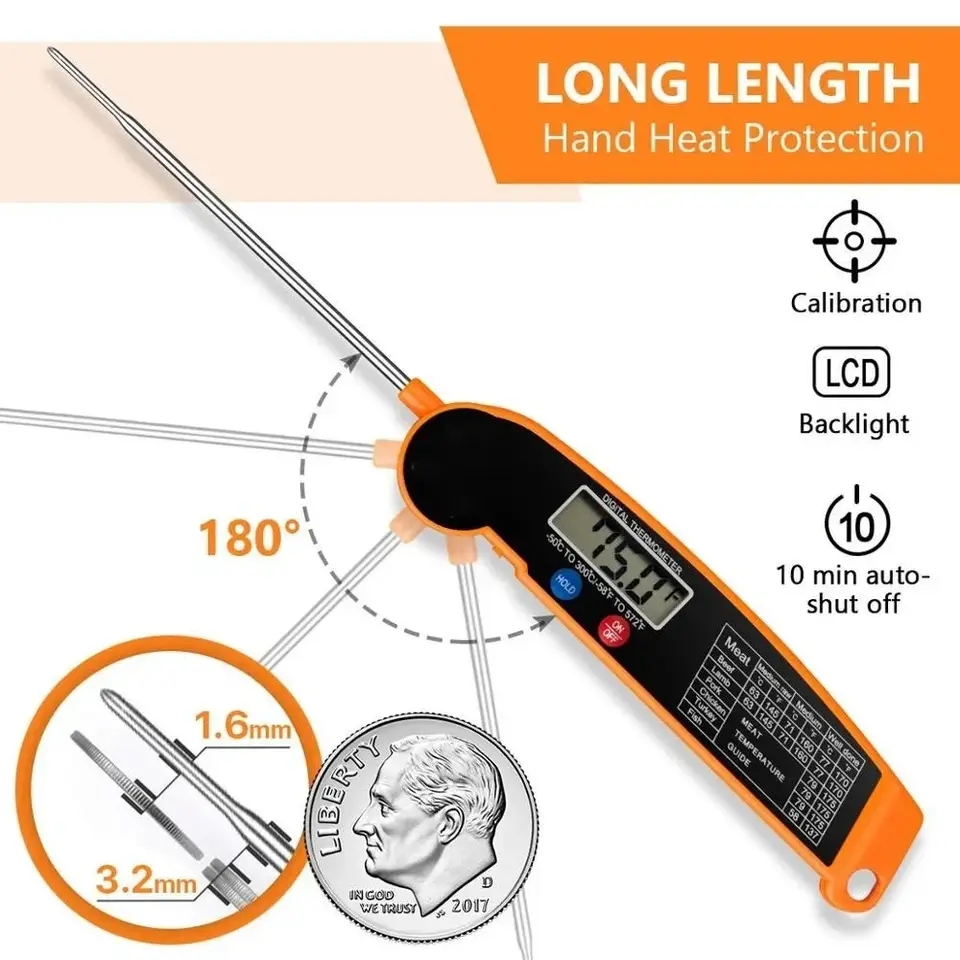 Camping Cooking Meat - Termometer Daging Digital Tahan Air untuk