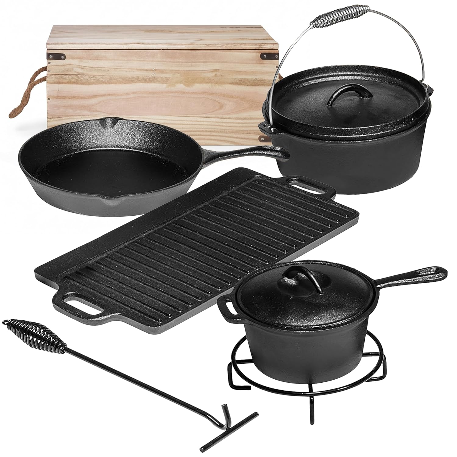 Camping Cooking Dutch Oven - Set Peralatan Memasak untuk Berkemah (7
