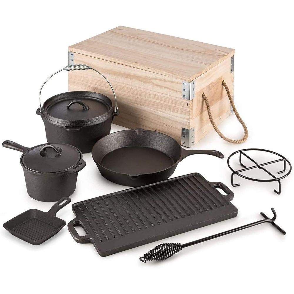 Camping Cooking Dutch Oven - Set Peralatan Masak Oven Belanda 8