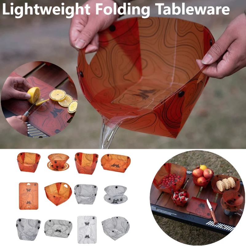 Camping Cooking Tray - Peralatan Makan Berkemah Lipat Piring Makan