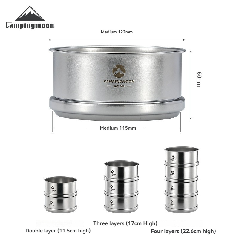 Camping Cooking Tray - CAMPINGMOON Portatle nampan pengukus, kandang pengukus