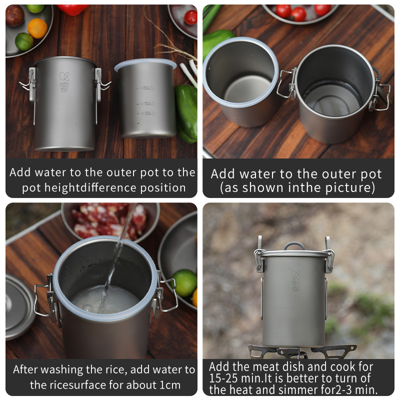 KEITH Panci Nasi Titanium Murn - Camping Cooking Tin ulasan dan harga