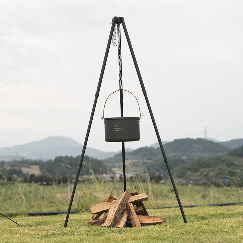 1 buah Tripod api unggun berke - Camping Cooking Pot Tripod ulasan dan harga