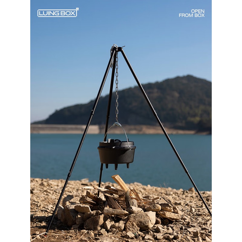 Braket Pot Gantung Bahan Alumi - Camping Cooking Pot Tripod ulasan dan harga