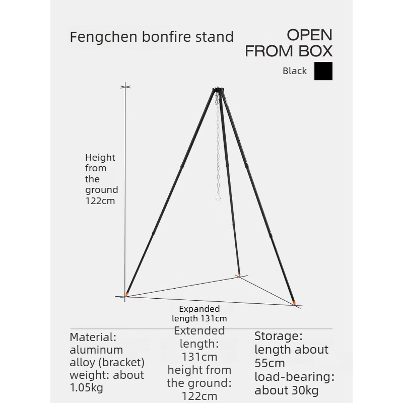 Braket Pot Gantung Bahan Alumi - Camping Cooking Pot Tripod ulasan dan harga