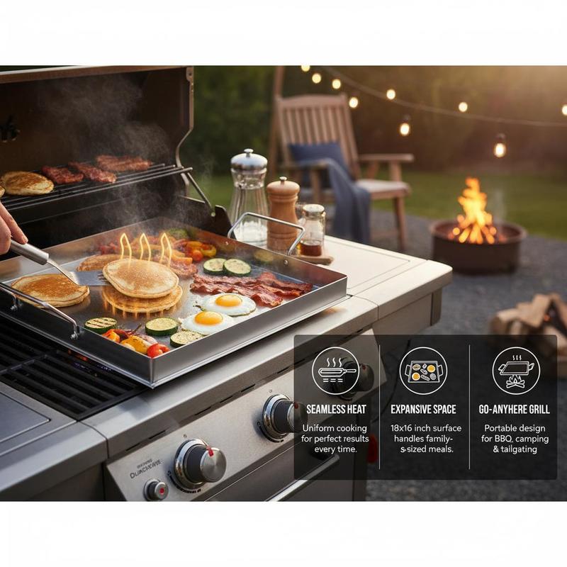 Wajan Panggang Datar Universal - Camping Cooking Tray ulasan dan harga