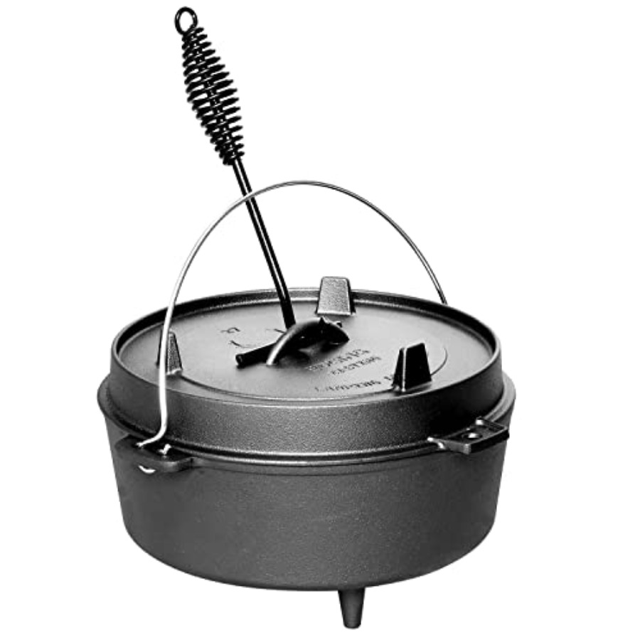 Panci Besi Cor Berlapis Bumbu  - Camping Cooking Dutch Oven ulasan dan harga