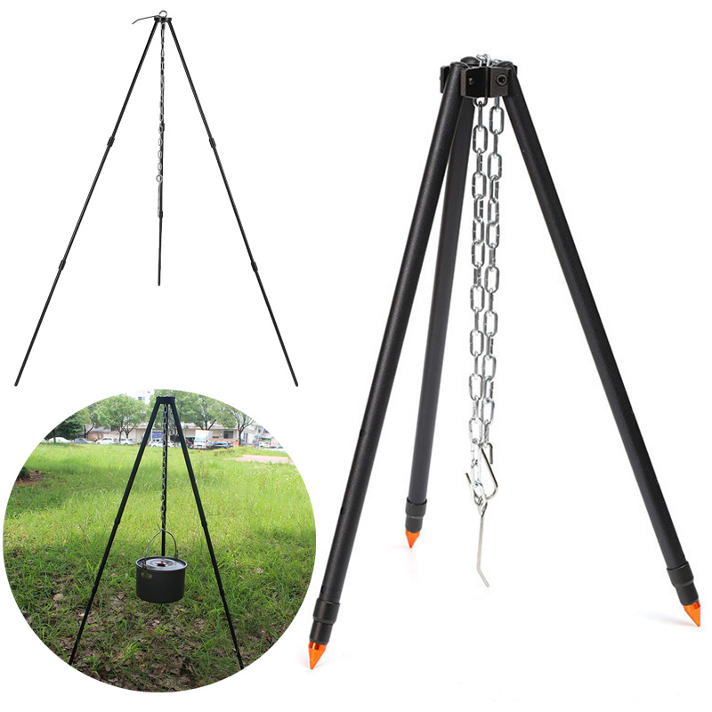 Tripod Api Unggun untuk Mengga - Camping Cooking Pot Tripod ulasan dan harga