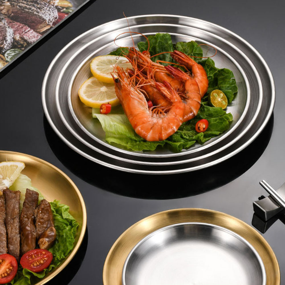 8 Buah Piring Makan Logam Baja - Camping Cooking Tray ulasan dan harga