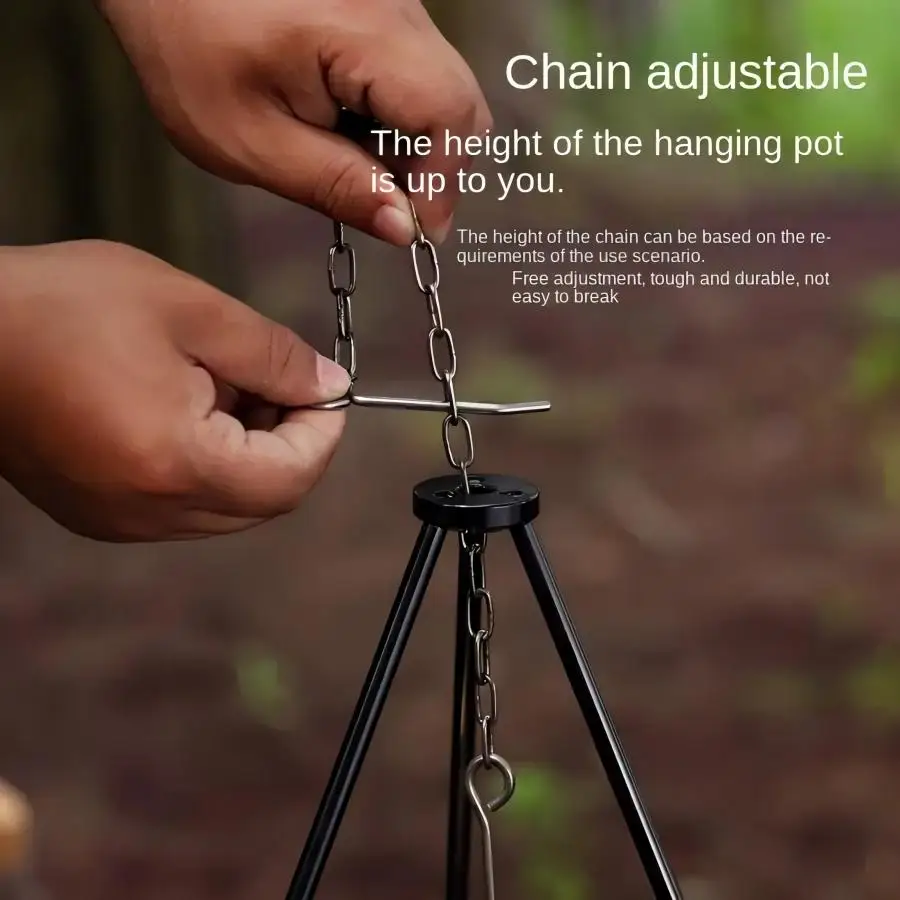 Tripod Api Unggun Besar Luar R - Camping Cooking Pot Tripod ulasan dan harga