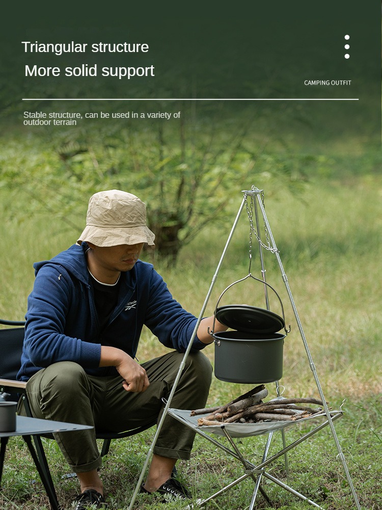Bonfire Tripod Kemah portabel, - Camping Cooking Pot Tripod ulasan dan harga