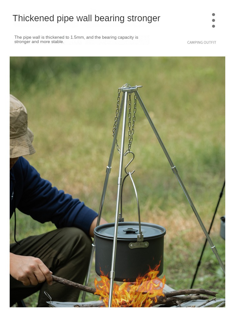 Bonfire Tripod Kemah portabel, - Camping Cooking Pot Tripod ulasan dan harga