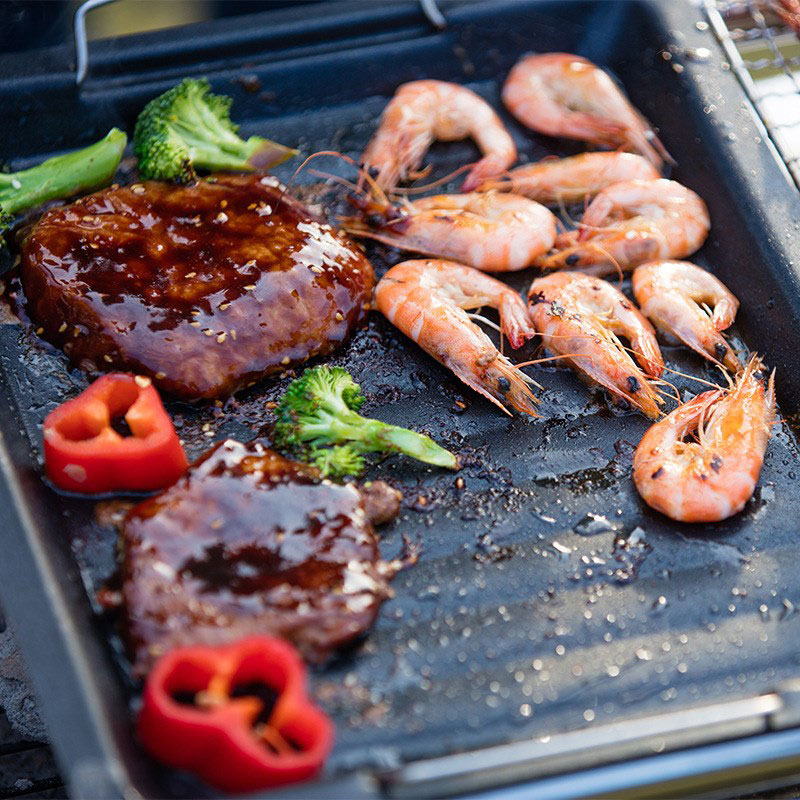 Panci Panggangan Persegi Tebal - Camping Cooking Tray ulasan dan harga