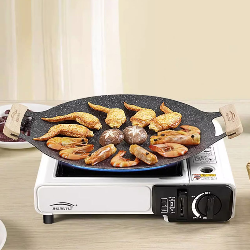    26/30/33CM Wajan Pangganga - Camping Cooking Meat ulasan dan harga