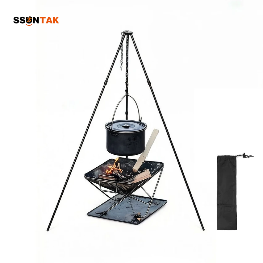 Rak Panci Gantung Tripod BBQ P - Camping Cooking Pot Tripod ulasan dan harga