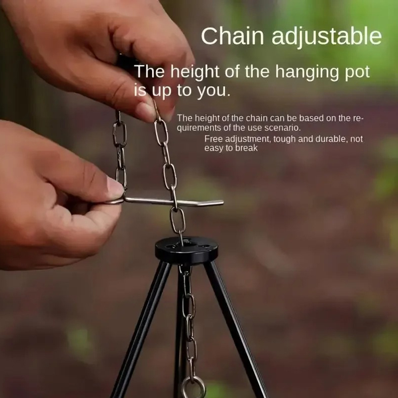 Rak Panci Gantung Tripod BBQ P - Camping Cooking Pot Tripod ulasan dan harga