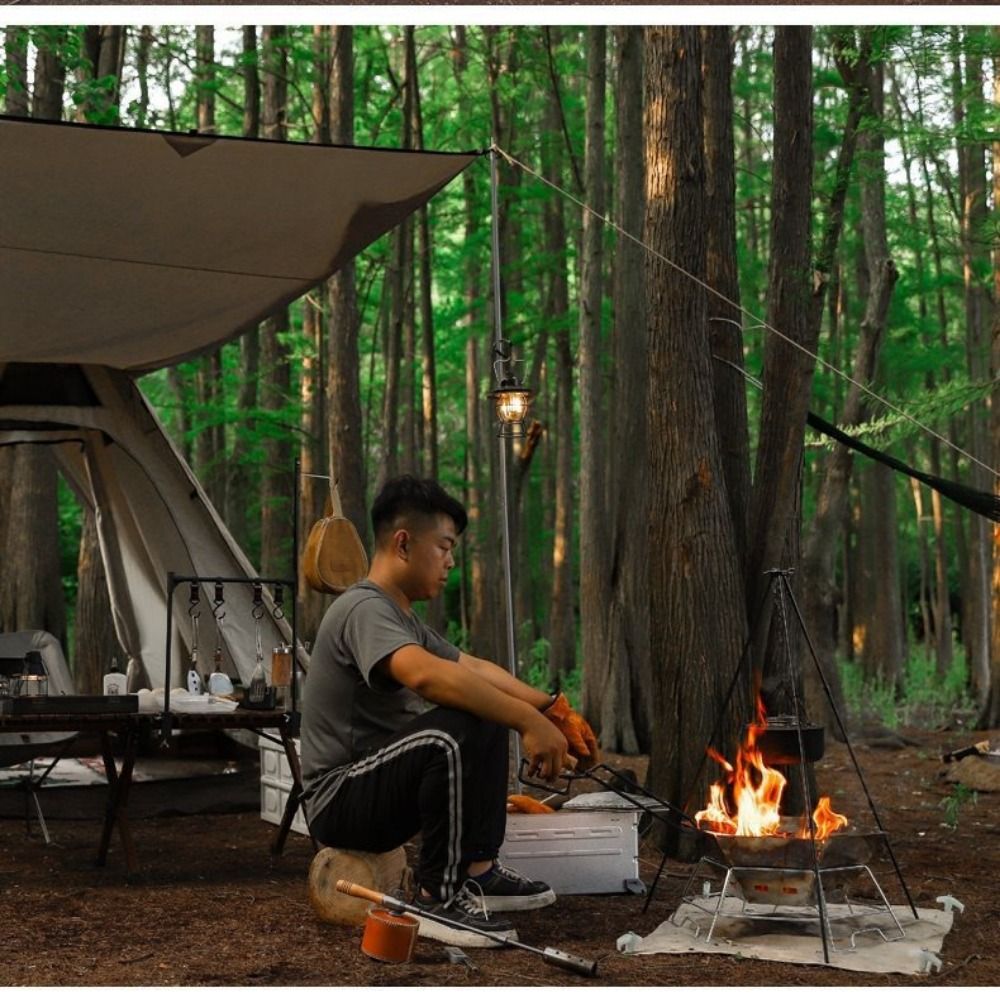 Tripod Camping Portabel, Tingg - Camping Cooking Pot Tripod ulasan dan harga